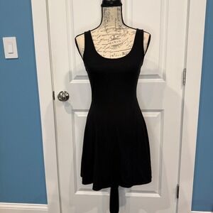 rue21 Womens Black Sleeveless Skater Mini Dress Scoop Neck Size S